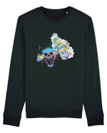 Watercolor Skull Bluză mânecă lungă Unisex Rise