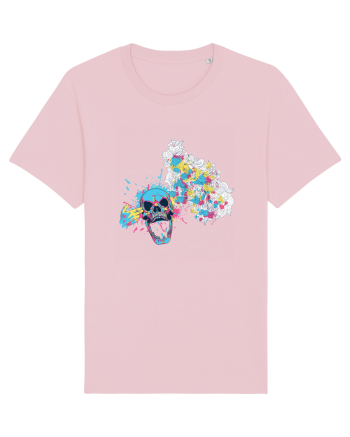 Watercolor Skull Cotton Pink
