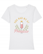 You Had Me At Prosecco Tricou mânecă scurtă guler larg fitted Damă Expresser