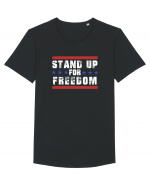 Stand Up for Freedom Tricou mânecă scurtă guler larg Bărbat Skater