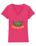 Peas Not War Tricou mânecă scurtă guler V Damă Evoker