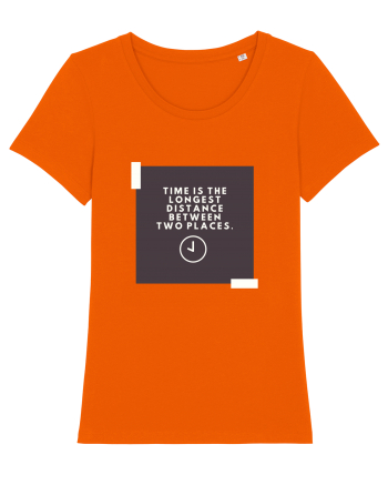 Time is the shortest distance  Bright Orange
