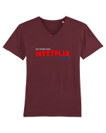 Nyetflix Tricou mânecă scurtă guler V Bărbat Presenter
