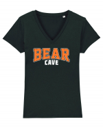 Bear Cave Tricou mânecă scurtă guler V Damă Evoker