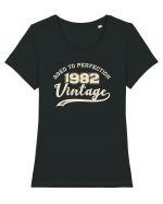 Vintage 1982 Aged to perfection Tricou mânecă scurtă guler larg fitted Damă Expresser