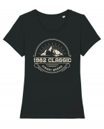 Vintage 1982 Classic finest brand Tricou mânecă scurtă guler larg fitted Damă Expresser
