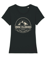 Vintage 1982 Classic finest brand Tricou mânecă scurtă guler larg fitted Damă Expresser