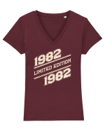 Vintage 1982 Limited edition Tricou mânecă scurtă guler V Damă Evoker