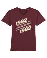 Vintage 1982 Limited edition Tricou mânecă scurtă guler V Bărbat Presenter