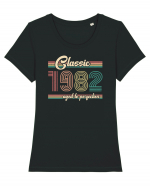 Vintage ST 1982 Classic aged to perfection Tricou mânecă scurtă guler larg fitted Damă Expresser