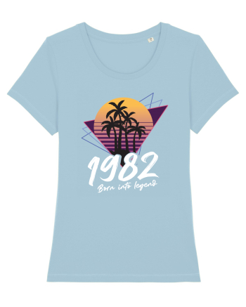 Synthwave  1982 born into legend Sky Blue