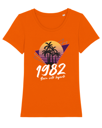 Synthwave  1982 born into legend Bright Orange