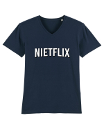 Netflix moldovenesc - Nietflix Tricou mânecă scurtă guler V Bărbat Presenter