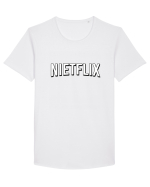 Netflix moldovenesc - Nietflix Tricou mânecă scurtă guler larg Bărbat Skater
