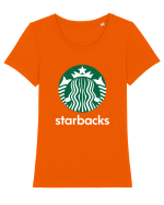 Starbacks Tricou mânecă scurtă guler larg fitted Damă Expresser