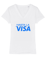 Hasta la VISA Tricou mânecă scurtă guler V Damă Evoker