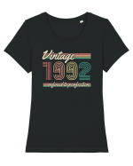 Vintage ST 1992  refined to perfection Tricou mânecă scurtă guler larg fitted Damă Expresser