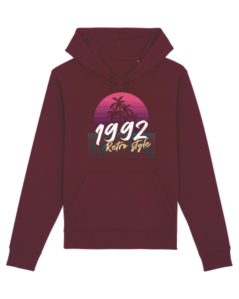 Synthwave  1992 retro style Burgundy