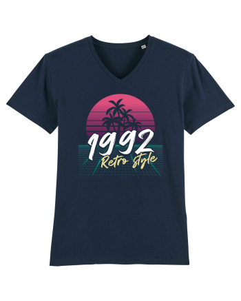 Synthwave  1992 retro style French Navy