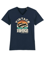 Vintage 1992 retro sunset videotape Tricou mânecă scurtă guler V Bărbat Presenter