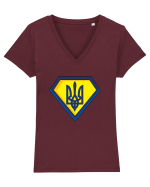 Captain Ukraine  Tricou mânecă scurtă guler V Damă Evoker