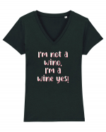 Wine Yes Tricou mânecă scurtă guler V Damă Evoker