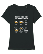 BEER Tricou mânecă scurtă guler larg fitted Damă Expresser