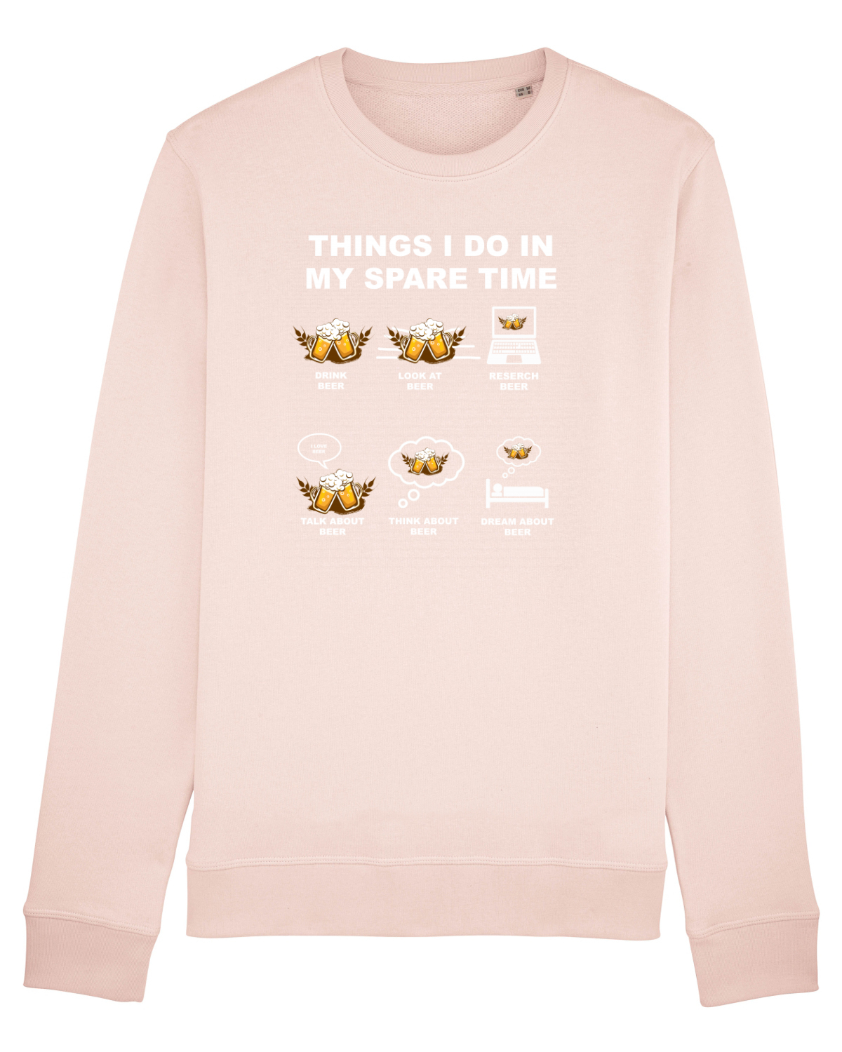 Bluză mânecă lungă Unisex Rise Candy Pink