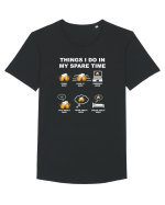 BEER Tricou mânecă scurtă guler larg Bărbat Skater