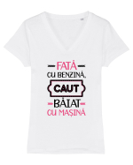 Am benzină Tricou mânecă scurtă guler V Damă Evoker
