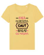Am benzină Tricou mânecă scurtă guler larg fitted Damă Expresser