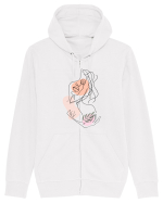 Abstract Girl Portrait Hanorac cu fermoar Unisex Connector