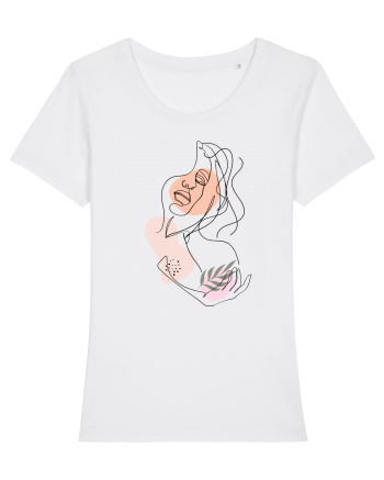 Abstract Girl Portrait White