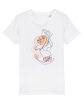 Abstract Girl Portrait White