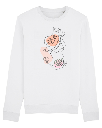 Abstract Girl Portrait White