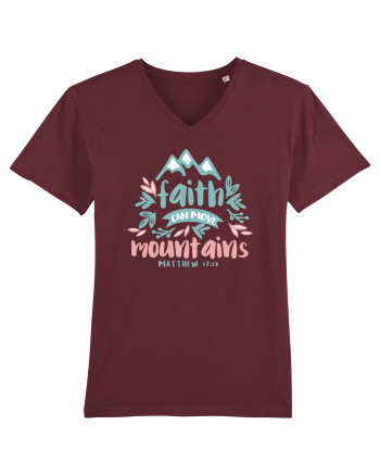 Faith can move mountains Burgundy