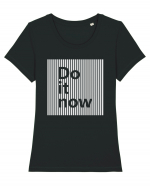 Do It Now Tricou mânecă scurtă guler larg fitted Damă Expresser