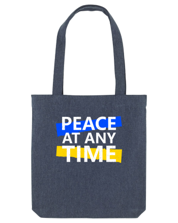 Peace At Any Time Stop War Midnight Blue