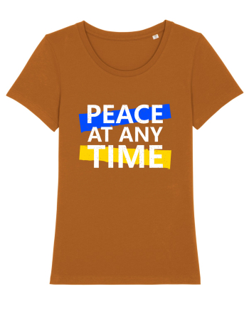 Peace At Any Time Stop War Roasted Orange