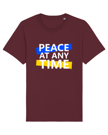 Peace At Any Time Stop War Burgundy