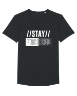 Stay Focused Tricou mânecă scurtă guler larg Bărbat Skater