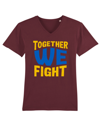 Together We Fight Stop War Burgundy