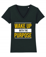 Wake Up With A Purpose Tricou mânecă scurtă guler V Damă Evoker