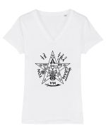 Occult Tetragrammaton Sigil Tricou mânecă scurtă guler V Damă Evoker