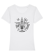 Occult Tetragrammaton Sigil Tricou mânecă scurtă guler larg fitted Damă Expresser