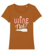 Wine Not? Tricou mânecă scurtă guler larg fitted Damă Expresser
