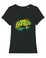 Let Go Tricou mânecă scurtă guler larg fitted Damă Expresser