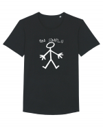 Om simplu Tricou mânecă scurtă guler larg Bărbat Skater