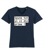 Spune tot și zi din prima! Tricou mânecă scurtă guler V Bărbat Presenter