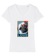 Love Dogs Tricou mânecă scurtă guler V Damă Evoker